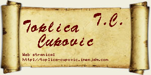 Toplica Čupović vizit kartica